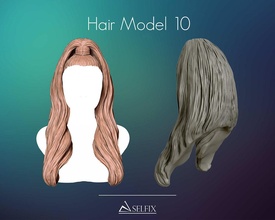 coiffure 10 art anatomie femme sculpture cheveux sculptures femelle 3d print model - Mito3D