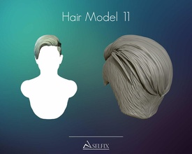 coiffure 11 art anatomie femme sculpture cheveux sculptures femelle 3d print model - Mito3D