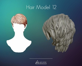 acconciatura 12 arte anatomia donna scultura capelli scolpire sculture femmina 3d print model - Mito3D