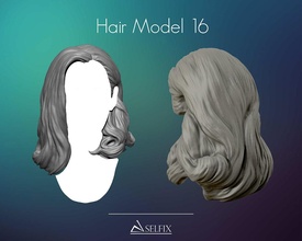 coiffure 16 art anatomie femme sculpture cheveux sculptures femelle 3d print model - Mito3D