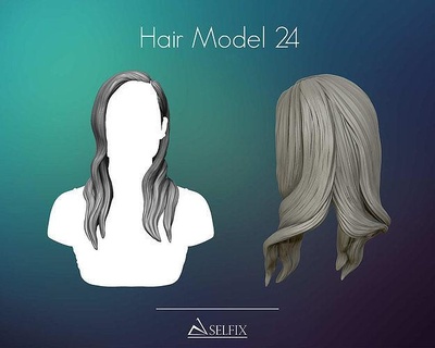 coiffure 24 art anatomie femme sculpture cheveux sculptures femelle 3d print model - Mito3D