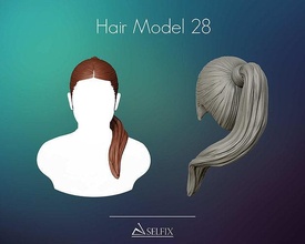 coiffure 28 art anatomie femme sculpture cheveux sculptures femelle 3d print model - Mito3D