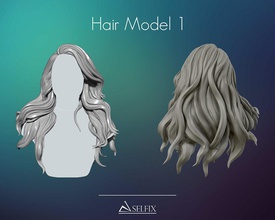 coiffure 01 art anatomie femme sculpture cheveux sculptures 3d print model - Mito3D