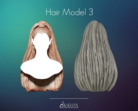 penteado 03 arte anatomia mulher escultura cabelo esculturas fêmea 3d print model - Mito3D