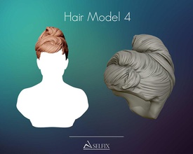 penteado 04 arte anatomia mulher escultura cabelo esculturas fêmea 3d print model - Mito3D