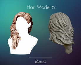 acconciatura 06 arte anatomia donna scultura capelli scolpire sculture femmina 3d print model - Mito3D
