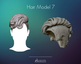 coiffure modèle 07 art anatomie femme sculpture cheveux sculptures femelle 3d print model - Mito3D