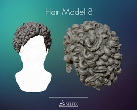 coiffure 08 art anatomie femme sculpture cheveux sculptures femelle 3d print model - Mito3D