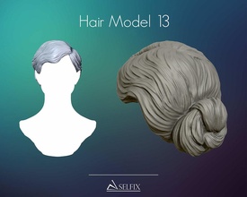 peinado 13 arte anatomía mujer escultura cabello esculpir esculturas hembra 3d print model - Mito3D