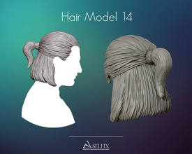 coiffure 14 art anatomie femme sculpture cheveux sculptures femelle 3d print model - Mito3D