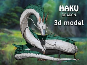 haku dragon anime art japan ghibli movies hayao miyazaki spirited games toys 3d print model - Mito3D