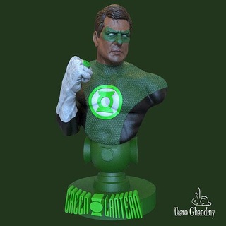 hal Jordan vert lanterne fantaisie personnage bande dessinée dc dcunivers croisière super héros homme art buste bague dccomic film sculptures 3d print model - Mito3D