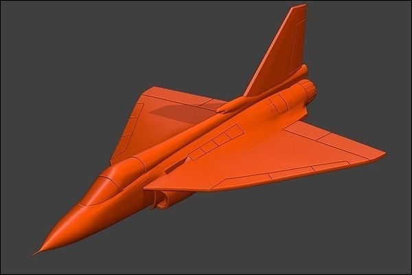 hal lca tejas mk1 airplane aircraft flight jet fighter military plane air flying science engineering 3d print model - Mito3D