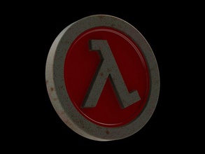 half-life logo games-toys half life badge emblem printable diy shooter scifi science fiction hobby game medalion pendant print solidworks tag toy gift games toys accessories 3d print model - Mito3D
