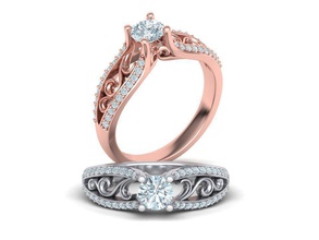 carati barocco fidanzamento squillare stampabile gioielleria lusso diamante brillante diamanti uniti d'america canada nodo belguim europa asia anelli 3d print model - Mito3D