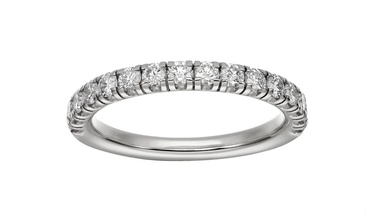 die Hälfte pave engagement ring Schmuck Platin gem Luxus kostbar genial bedruckbar ist Diamant-ring gold-ring gold Mode-Schönheit tonerjewellery diamond Mode-ring brillant classic classicring halfpavering Ringe 3d print model - Mito3D