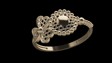 mezzo anello di design rhino gioielli argento gioiello moda e bellezza il fascino aratura braccialetto la collana diamante abbigliamento stampabile affascinante diamanti gemma rolex engagem con pendente zaffiro sterlina anelli 3d print model - Mito3D