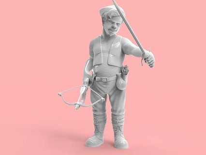 mediano pícaro regis fantasía desafío personaje compañeros llovizna Bruenor wulfgar figurilla figura dnd ttrpg Arte esculturas 3d print model - Mito3D