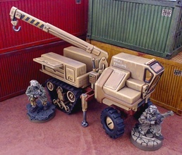 halftrack recovery - 28mm sci-fi scifi vehicle warhammer40k wargaming 3dprint games toys game accessories tracked truck fdm 3d print model - Mito3D