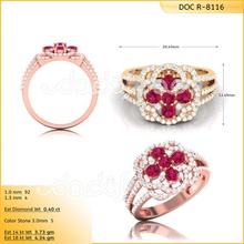 halka 116 la joyería de oro anillo plata gem boda imprimible diamante joya compromiso moda el cad rhino los anillos 3d print model - Mito3D