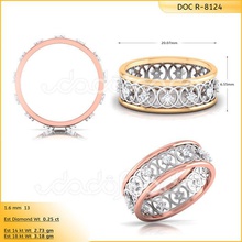 halka 124 jewelry gold ring silver diamond printable jewel jewellery wedding gem engagem necklace fashion cad engagement beauty rhino pendant rings 3d print model - Mito3D