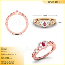 halka 156 la joyería de oro anillo plata el diamante imprimible cad boda joya moda brillante engagem y belleza compromiso brazalete diamant rhino solitaire los anillos 3d print model - Mito3D