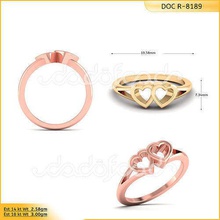 189 halka takı altın yüzük düğün nişan Gümüş elmas yazdırılabilir mücevher gem moda yüzüğü engagem cad kolye güzellik 3d print model - Mito3D