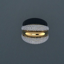 1 halka takı altın yüzük Gümüş nişan gem düğün moda elmas yazdırılabilir yüzüğü engagem mücevher cad güzellik kolye 3d print model - Mito3D