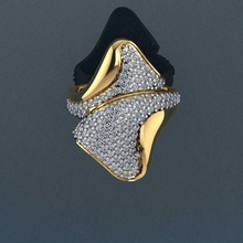halka 24 gioielli oro anello moda stampabile argento gemma matrimonio di nozze anelli diamante diamanti impegnarsi fidanzamento gioiello cad rhino e bellezza 3d print model - Mito3D