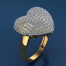 45 halka takı altın yüzük düğün gem nişan mücevher yazdırılabilir elmas Gümüş engagem moda yüzüğü güzellik gergedan kolye 3d print model - Mito3D