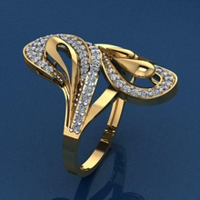 halka 48 gold ring wedding gem engagement jewellery jewel printable diamond silver jewelry engagem necklace fashion cad beauty pendant rhino rings 3d print model - Mito3D