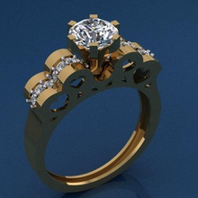 halka 62 gold ring jewelry wedding shining silver printable diamond necklace gem pendant fashion beauty engagement jewel cad engagem rhino rings 3d print model - Mito3D