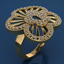 halka 62 jóias ouro anel brilhando gem de prata printable diamante da forma moda beleza noivado diamant jóia o engajamento casamento cad engagem rhino anéis 3d print model - Mito3D
