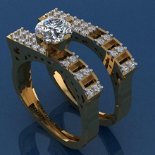 halka 70 ouro anel jóias brilhando de casamento prata printable colar diamante gem da forma engagem o engajamento cad pingente moda beleza noivado anéis 3d print model - Mito3D