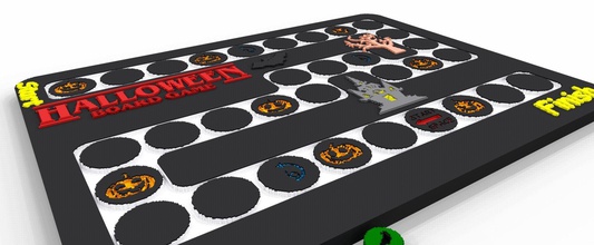 halloween board game cubic version play fun drawing ouija fortune spirit moon pieces scrabble dice chess free art clapper luck kid lucky chance games toys 3d print model - Mito3D