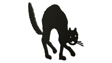 Bruxas decoração gato 01 decotation deco gatinha grave assustador animal gatinho arte sinais logotipos louco fofa personagem emblema 3d print model - Mito3D