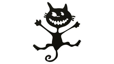 Bruxas decoração gato 02 decotation deco gatinha grave assustador animal gatinho arte sinais logotipos louco fofa personagem emblema 3d print model - Mito3D