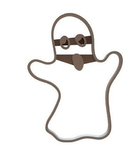 halloween ghost cookie cutter scary house kitchen dining 3d print model - Mito3D