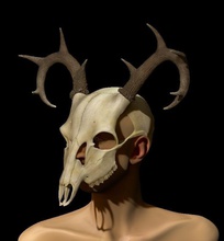halloween masque cerf crâne terrifiant effrayant cornes 3dprint bois mode wendigo 3d print model - Mito3D