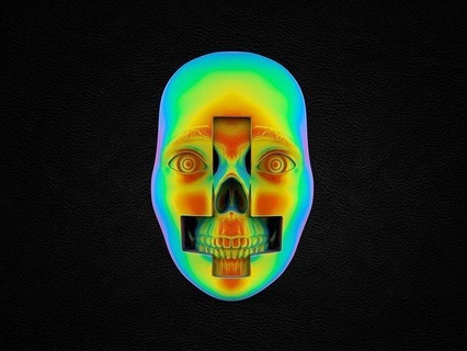 halloween mask wall decoration horror dead zombie scary spooky haunted monster cross christian colin bloody satanic death face skull teeth house decor 3d print model - Mito3D