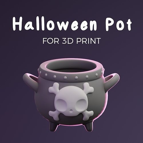 halloween topf cuenco innere organisieren escritorio oficina veranstalter taza porta almacenamiento caja krug haus dekor hexe schädel 3D print model - Mito3D