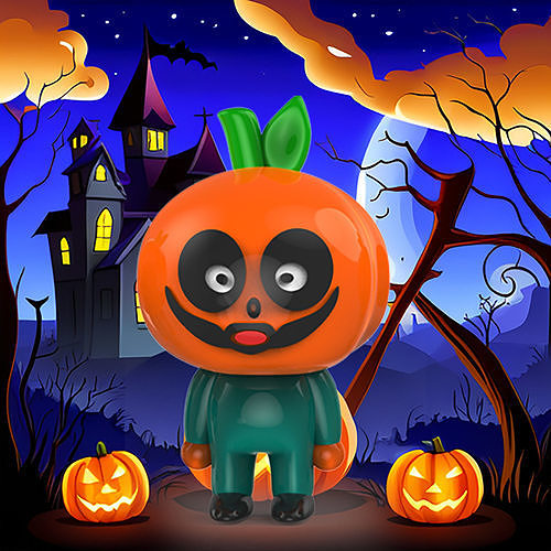 halloween pumpkin man prefect face chibi marionette parted expressionless screaming smug shirt boots ghost viewer spread moon chainsaw pumpkinman games toys 3D print model - Mito3D