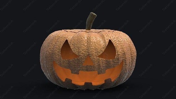 halloween pumpkin set jack trick treat ghost busket lantern house accessories 3d print model - Mito3D