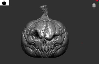 halloween pumpkin stl zbrush food games toys 3d print model - Mito3D