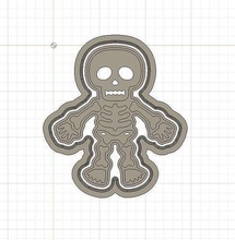 Halloween squelette biscuit fondant coupeur embosseur maison cuisine manger 3d print model - Mito3D