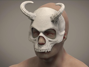 halloween cranio mascherata demone maschera cerimoniale halloween helloween india mandala maschere mehndi stampabile zucca rituale teschio moda 3d print model - Mito3D