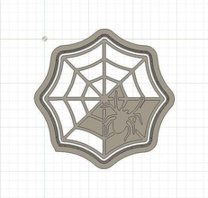 halloween spiderweb cookie fondant cutter embosser house kitchen dining 3d print model - Mito3D