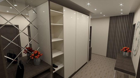 couloir miroir Ouah meubles commode mur maison 3d print model - Mito3D