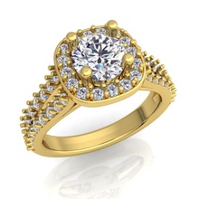 aréola Duplo haste anel jóia Casamento noivado jóias imprimível diamante prata ouro joalheria engagem moda branco beleza colar cafajeste esterlina argolas 3d print model - Mito3D