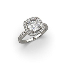 halo engagement ring jewelry gem platinum luxury gold brilliant fashion beauty diamond precious rings 3d print model - Mito3D